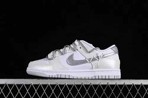 All Categories Nk SB Dunk Series Nk SB Dunk Low Low-top sneakers Nk Dunk Low Fresh silver ballet lace strap SB strap low-top casual sneakers DH9765-102